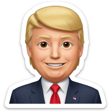 Donald Trump speaking at a rally sticker