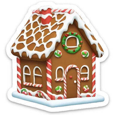 christmas gingerbread house sticker