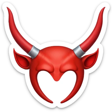 a pair of devil horns sticker