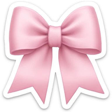 Light pink bow sticker