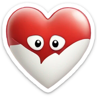 heart with a face sticker