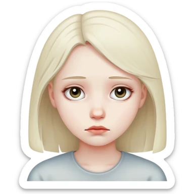 Lonely girl sticker