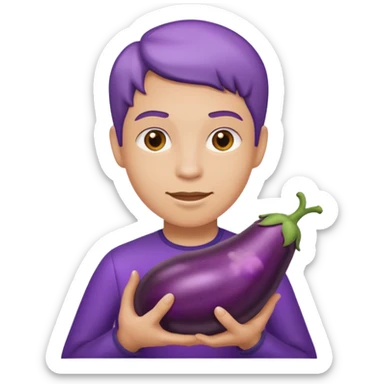 Gene with an eggplant sticker