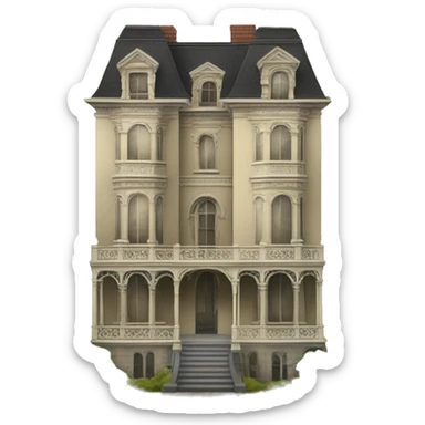 Expensive pre-Victorian Mansion hotel haunting  sticker