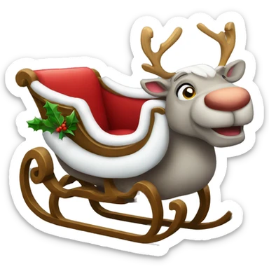 Christmas sleigh sticker