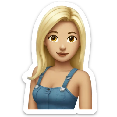 Rubia con moño sticker