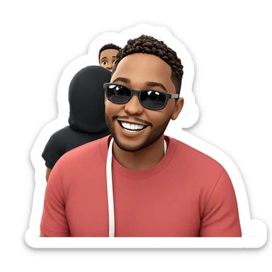 happy boys in outdoor setting sticker