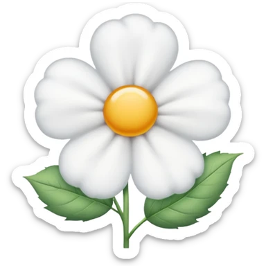 A flower of cotton sticker