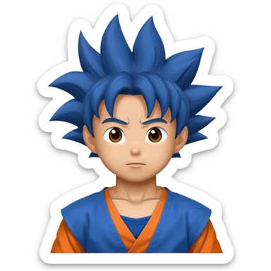 Son goku with blue gi sticker