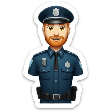 Russian police officer redhead   sticker