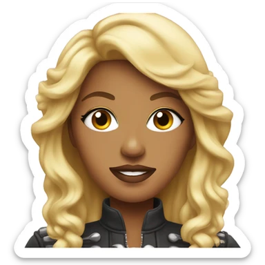blonde slay diva icon sticker