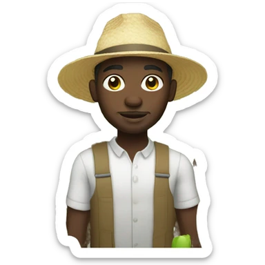 NIGERIAN MAN FARMING sticker