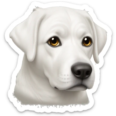 Mature White Akbash in a beany sticker