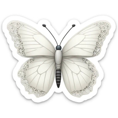 White butterfly sticker
