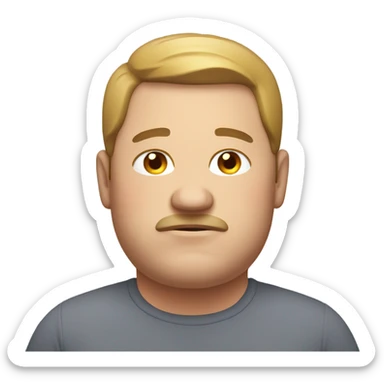 Very very fat guy sticker