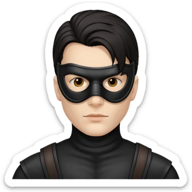 bdsm slave leather mask fullhead on man  sticker