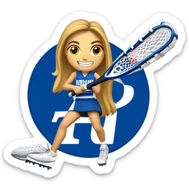 Hamilton college women’s lacrosse logo  sticker
