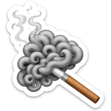 smoke coming out of a blunt sticker