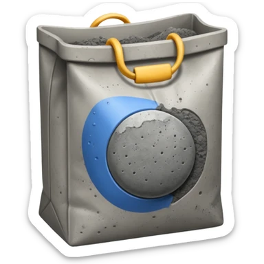 bag of concrete mix sticker