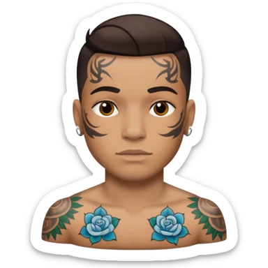  Jermaine Rive Damian With Tattoos  sticker
