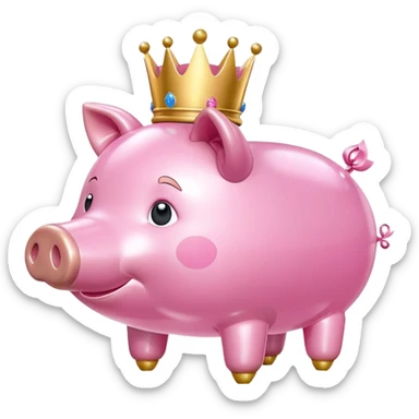  jeff koons inflatable princess pig balloon sticker