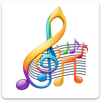 Thanks with musical notes  sticker