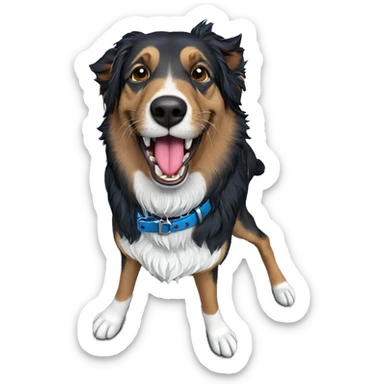 realistic dog with open mouth sticker