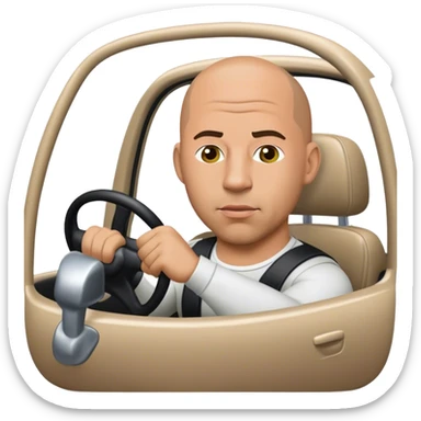 vin diesel driving  sticker