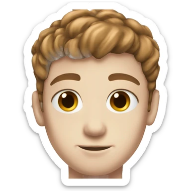 teenage boy white skin freckles brown hair blue eyes sticker