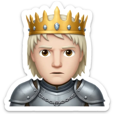 knight king  from Games of throne character face only front face sticker