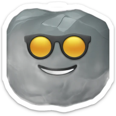 rock wirh sunglasses sticker