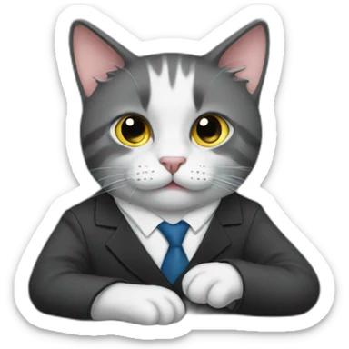 cat lawyer sticker