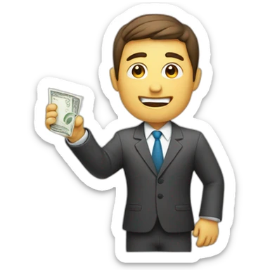 sales person closing a deal sticker