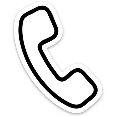 vintage telephone handset, bold lines, icon style sticker