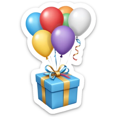 Please make light blue and white balloons too, make several and tie them to a gift, the gifts with the most balloons sticker