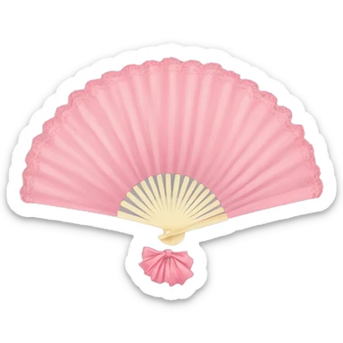 rococo pink fan sticker