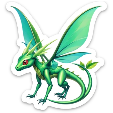 Shiny Exotic Flygon-Celebi-Scyther-Hybrid-Creature sticker