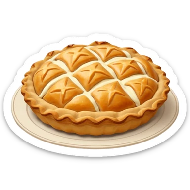 Karelian pasty with cream on top r sticker