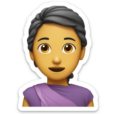 Chica con una gran sona  sticker