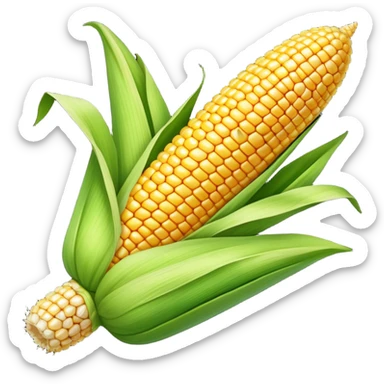 corn cob with husk sticker