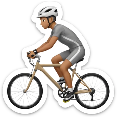 A man riding a bike sticker