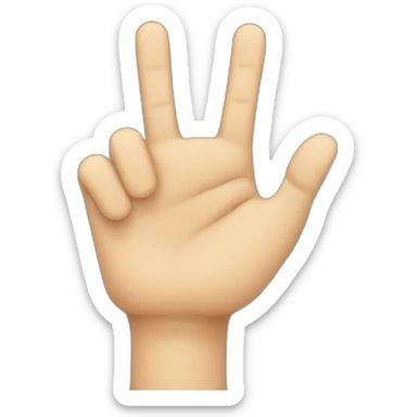 A hand with only the 4th finger raised sticker