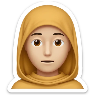 Emoji de persona tapada la cara y sin boca sticker