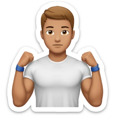 Jeune homme rand et costaud sticker