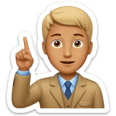 Mano señalando arriba sticker