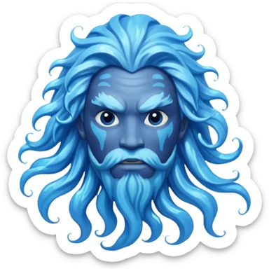 water elemental man sticker