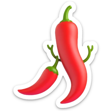 spicy chili pepper, vibrant, expressive sticker