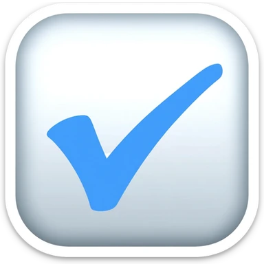 Blue tick sticker