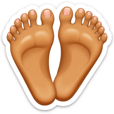 Giggling feet sticker