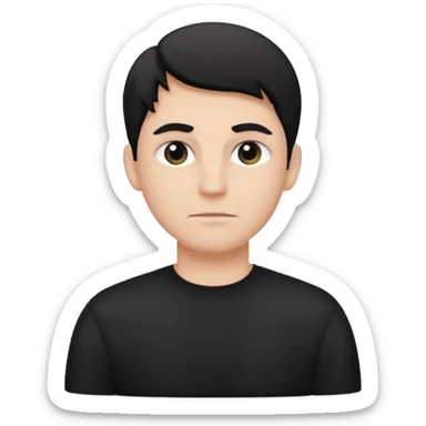 gil be white and be wering black sticker